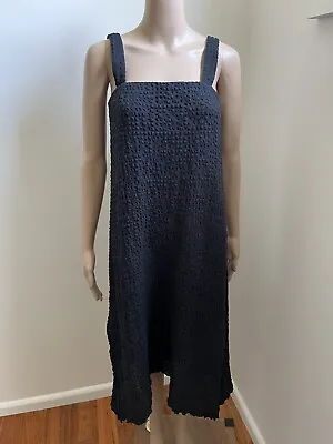 VIKTORIA WOODS ‘CANOPY DRESS’ Navy Blue Linen Blend Dress Size 1 • $45