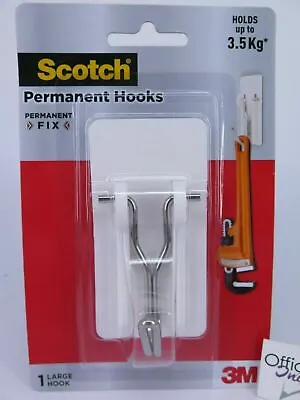 3M Scotch Permanent Large Wire Hook Holds Up To 3.5kg - HS08 • $34.99