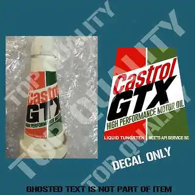 VINTAGE CASTROL GTX BOTTLE POURER Decal Sticker Garage Mancave Motoroil Stickers • $6