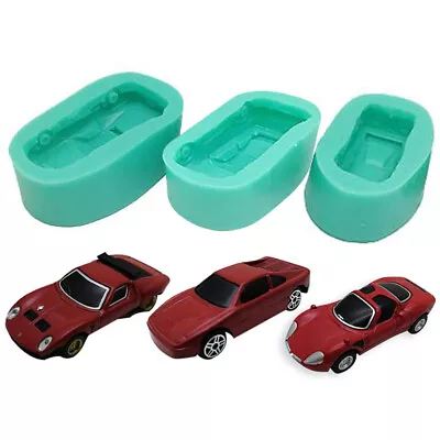 Car Shaped Chocolate Mold Soft Silicone Racing Car Mold For Puddings For Soaps • £4.98