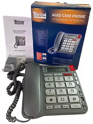 TEVION Low Vision Big Button Aged Care Phone LCD Display Ringer Light Wall Mount • $38.95