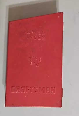 Vintage Craftsman Drill Index Red Metal Box Case • $17.95