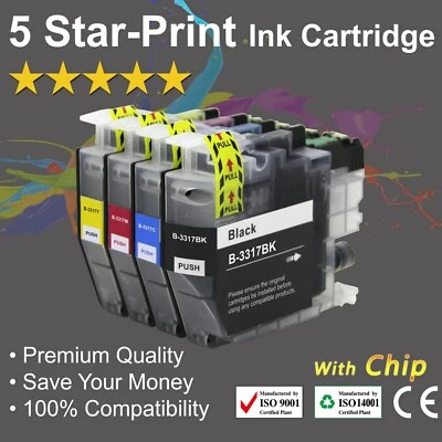 $19.89 • Buy 4x Ink Cartridges LC3317 For Brother MFC-J5330DW MFC-J6730DW MFC-J5730DW Printer