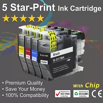 4x Ink Cartridges LC3317 For Brother MFC-J5330DW MFC-J6730DW MFC-J5730DW Printer • $25.89