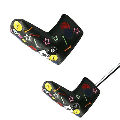 $31.39 • Buy Waterproof PU Leather Golf Blade Putter Head Cover Club Magnetic Protector