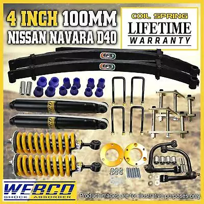 4 Inch 100mm Pre Assembled Lift Kit EFS Leaf Control Arm For Nissan Navara D40 • $1859