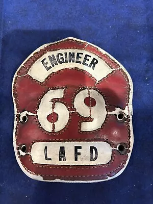 Vintage/Used LA City (Los Angeles California) Engineer Leather Helmet Shield++ • $40