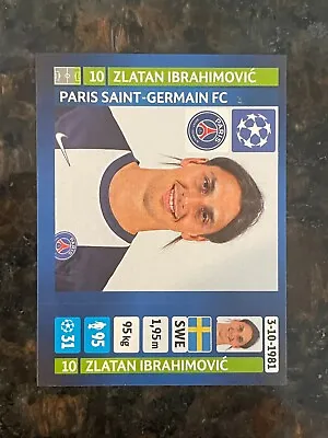 2013-14 Panini UEFA Champions League Sticker ZLATAN IBRAHIMOVIC #181 • $1.99
