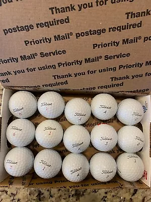 15 Titleist Pro V1 / Pro V1x White Golf Balls In  AAAAA (5A) Condition • $28.95