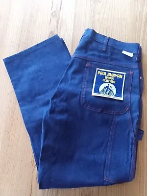 Vintage NOS PAUL BUNYAN WORK WEAR BLUE BELL Denim Jeans Indigo 36x29 DEAD STOCK • $109.99