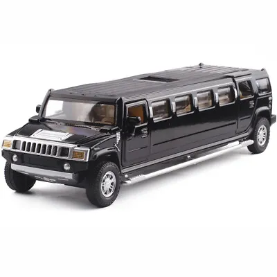 Black 1:32 Alloy+ABS+Rubber Model Toy Car Pull Back For Limousine Hummer Gifts • $29.99