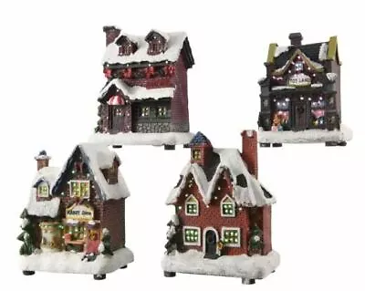 £10.49 • Buy Christmas Decoration LED Fiber Optic House 5x9x12cm, 4 Assorted, 1 Supplied