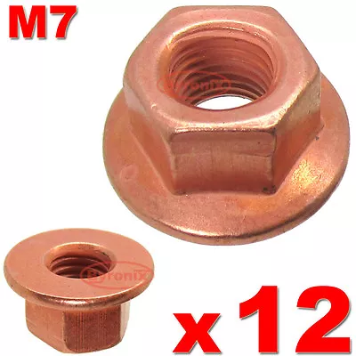 Bmw E36 E46 3 Series Exhaust Manifold Nuts Head Stud Lock Nut M7 Hex Copper • $8.88