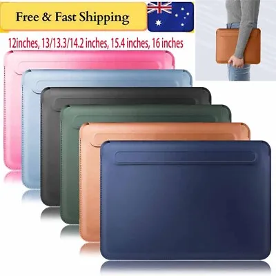 $18.74 • Buy Leather Laptop Sleeve Carry Case Cover Bag For MacBook Air Lenovo Dell HP 13-16 