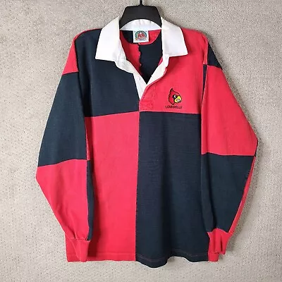 Vintage Rugby Wear Barbarian Shirt Mens 3XL Red Black Louisville Cardinals Polo • $24.99