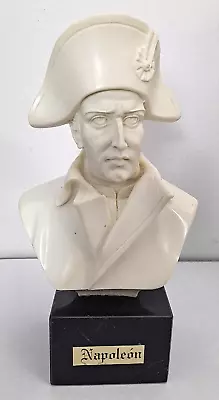 Vintage 12” Napoleon Bonaparte LeComte Resin Sculptured Bust Marble Stand • £37.95