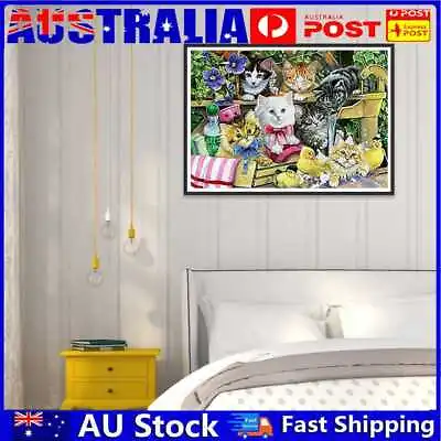 $12.97 • Buy 5D DIY Full Round Drill Diamond Painting Cat Kit Home Decoration Art Craft AU