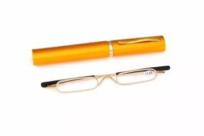 Slim Mini Reading Glasses Pocket Retro Metal Readers With Case +1.0~+4.0 K751 • $11.99