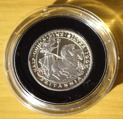 1997 UK 1/2oz Half Ounce Fine Silver Britannia £1 One Pound Coin In Capsule • £35