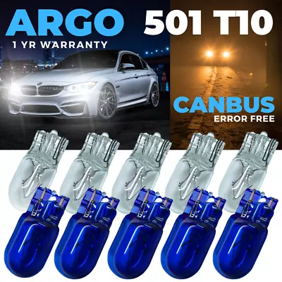 T10 501 Xenon Bulbs Side Light Super White Halogen W5w Parking Bulb Wedge Car • £2.94