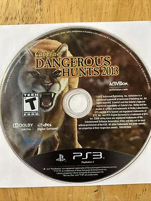 Cabela's Dangerous Hunts 2013 (Sony PlayStation 3 2012) Disc Only Tested • $4