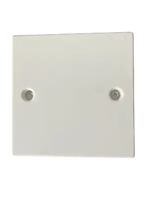 Single Gang Blanking Plate 1 Gang Light Switch Plug Socket Cover White + SCREWS • £2.14