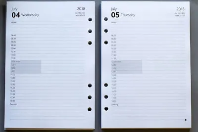 A5 Organiser Refills 2024 2025 2026 2027 | 1 Day Page Appointments | Fit Filofax • £11.95