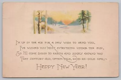 Holiday~New Year~Winter Landscape~Birches~Vintage Postcard • $2.70