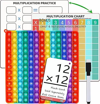 Multiplication Game - Big Multiplication Chart Math Fidget Toys - Learnin • $12.78