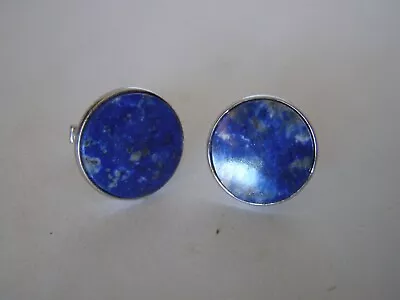 Vintage 1980's Jaguar Brand Sterling Silver And Sodalite/Lapis? Cufflinks • $40