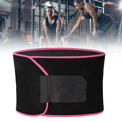 Women Tummy Waist Cincher Sweat Belt Trainer Hot Body Slim Shaper Pink Sweet • £4.19