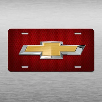 Chevy Chevrolet Vehicle License Plate Red Silverado Malibu Bolt Aluminum Car Tag • $13.98