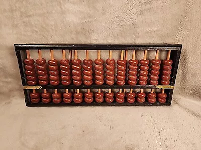 Wood & Metal Diamond Brand Chinese Abacus 91 Beads 13 Row Abacus Vintage • $19