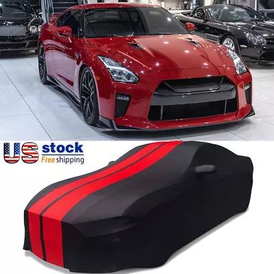 Car Cover Satin Stretch Scratch Dustproof Black For NISSAN GTR R33 R34 R35 Coupe • $108.59