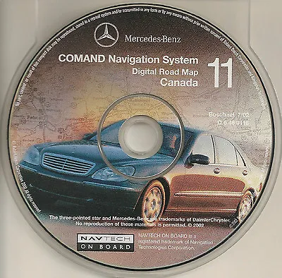 2000 2001 2002 Mercedes Benz E-Class E55 E430 E320 Navigation CD #11 Canada Map • $29