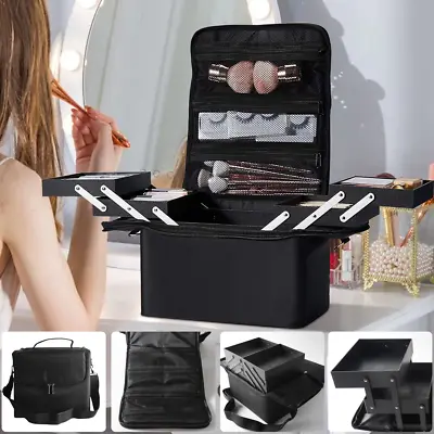 Extra Large Make Up Vanity Case Storage Box Organizer Cosmetic Travel Beauty Bag • £15.99