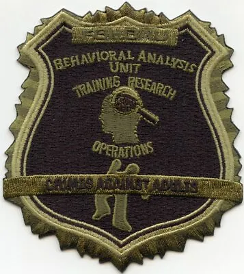 FBI Behavioral Analysis Unit CRIMES AGAINST ADULTS Subdued Green POLICE PATCH • $17.08