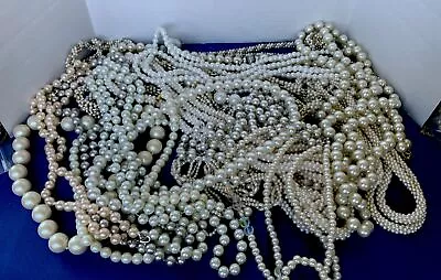 Vintage / Modern Costume Faux Pearl Necklace Lot         (#76 ) • $7.25