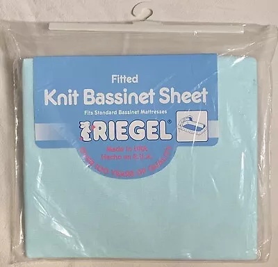 Vintage RIEGEL Baby Fitted Knit Bassinet Sheet Cotton/Polyester Blend New NOS • $12.95