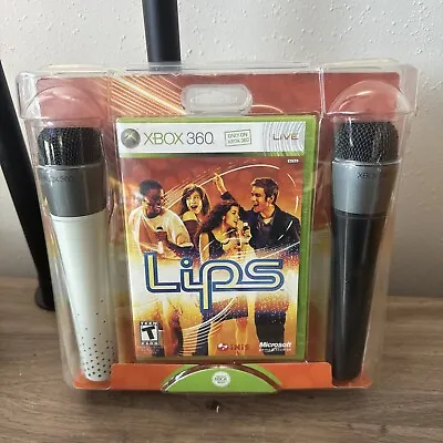 *NEW* Xbox 360 Live LIPS Video Game W/ 2 Microphones Bundle • $79