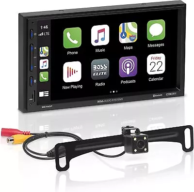 BOSS BE7ACP-C Apple CarPlay Android Auto Double-Din 7  Bluetooth Receiver Camera • $159