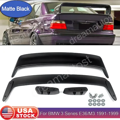 For BMW 3 Series E36/M3 91-1998 LTW GT Style Rear Trunk Spoiler Wing Matte Black • $120.64