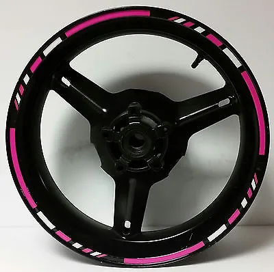 Custom Reflective Motorcycle Car Rim Stripes Wheel Decals Tape Stickers Graphic • $26.99