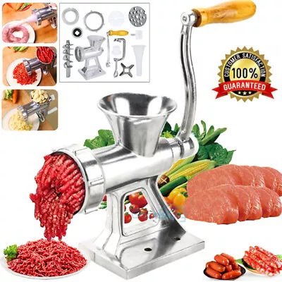 Heavy Duty Meat Grinder Mincer Stuffer Manual Sausage Filler Sauce Maker Machine • $29.99