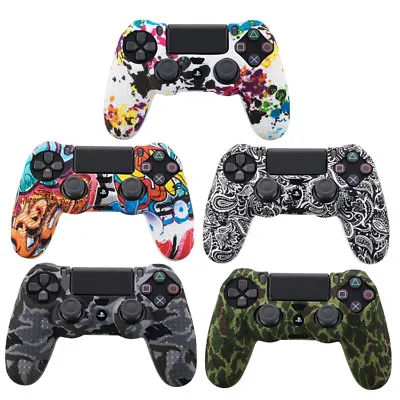 $7.24 • Buy Non-slip Camouflage Silicone Rubber Case Cover Skin For Sony PS4 Controller