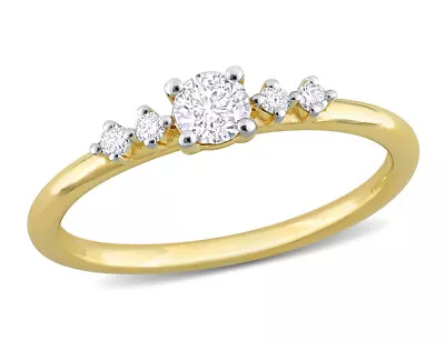 1/3 Carat (ctw I1-I2 H-I) Diamond Ring In 14K Yellow Gold • $849