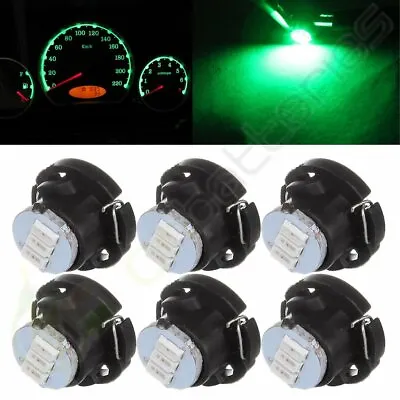 6X T5/T4.7 Neo Wedge 3SMD LED Bulbs Panel A/C Climate Heater Control Light Green • $8.59