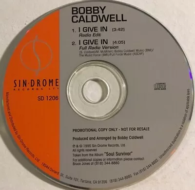 Bobby Caldwell ‎– I Give In (CD Single Promo) Good • $8.99