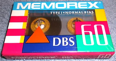 Vintage Memorex Dbs 60 Type I Normal Bias Blank Audio Cassette Tape - New Sealed • $10.99