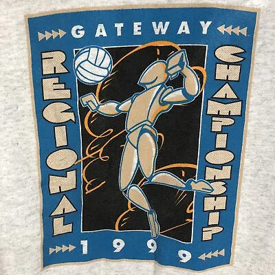 VINTAGE GATEWAY REGIONAL CHAMPIONSHIP VOLLEYBALL SWEATSHIRT XL 1999 USA MADE 90s • $13.98